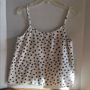Heart Print Spaghetti Strap Top